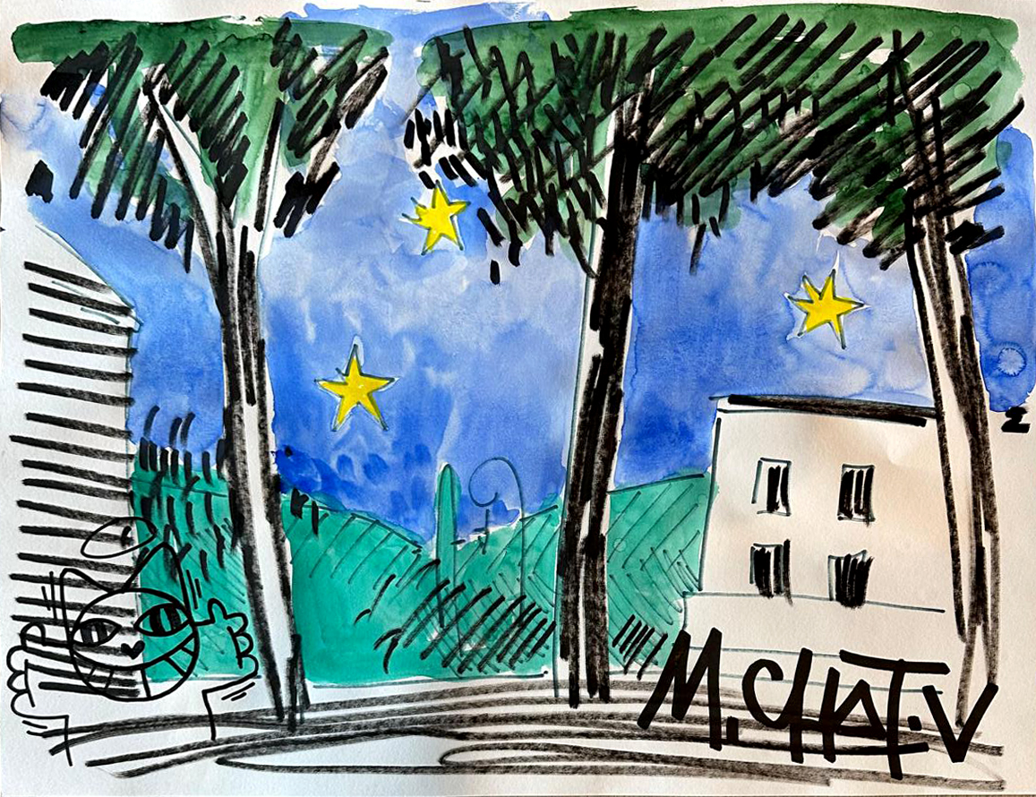 Dessin pr�paratoire de C�ret (4), 2023