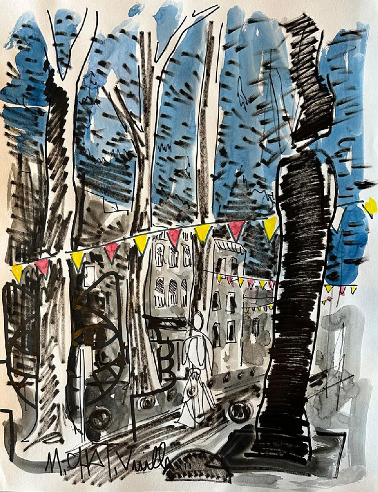 Dessin pr�paratoire de C�ret (5), 2023